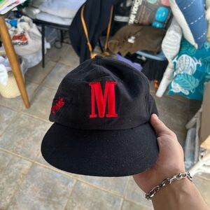 Vintage 1990's Marlboro Rodeo Cowboy "M" Strapback Hat Embroidered Vanguard